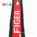 Red print knitted polyester webbing for garments decoration